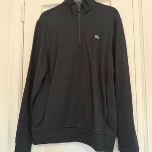 Lacoste Men's Black Half Zip Sweater